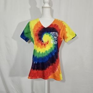 Myrtle Beach tie-dye v-neck t-shirt women's size medium